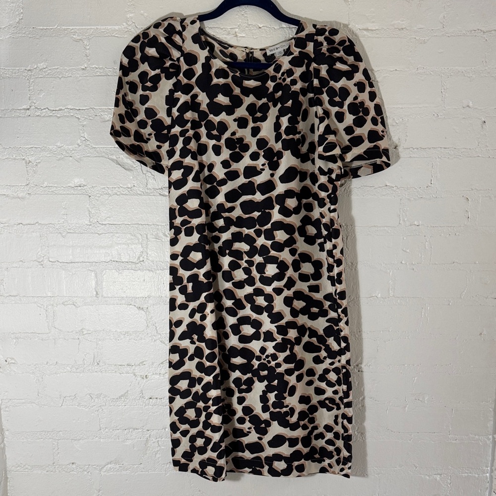See By Chloe Black and Tan Leopard Mini Dress